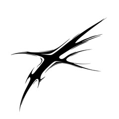 Tribal Claw Abstract Sharp Ink Design Logo Tattoo