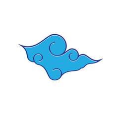 Cloud illustration logo vector flat design