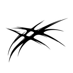 Tribal Claw Abstract Sharp Ink Design Logo Tattoo