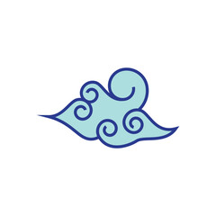 Cloud illustration logo vector flat design