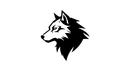 Side view wolf head logo vector