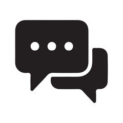 chat icon on black background