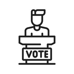 Elected Candidate icon vector image. Suitable for mobile apps, web apps and print media.