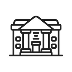 Presidential Building icon vector image. Suitable for mobile apps, web apps and print media.