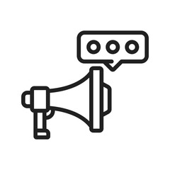 Announcing icon vector image. Suitable for mobile apps, web apps and print media.