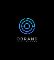 Abstract Blue Circle Maze Logo Design for Brand Identity