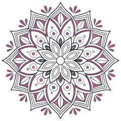 Colorful Mandala Design on White Background