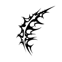 Barbed Wrath Chaotic Tribal Energy Logo Design illustration tattoo ink