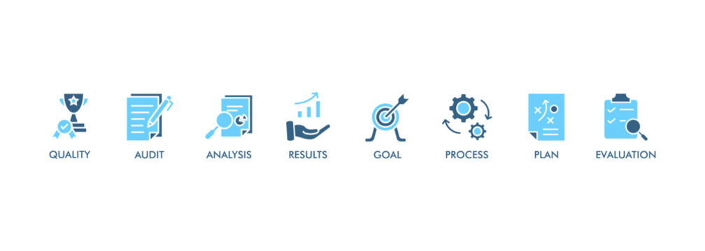 Assessment center banner web icon vector illustration concept for personal audit of human resources with icon of user candidate, recruit, competence, suitability, aptitudes, test and personality