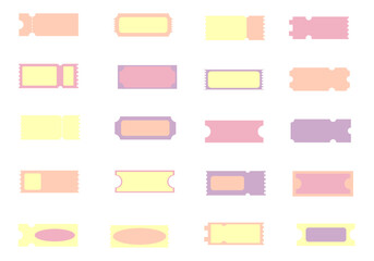 Coupon Ticket Card Element Set