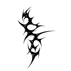 Barbed Wrath Chaotic Tribal Energy Logo Design illustration tattoo ink