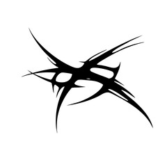 Abstract Tribal Claw Design Logo Illustration vector 