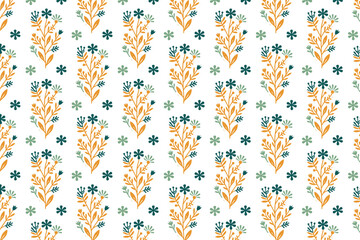 contemporary botanical seamless pattern featuring detailed floral elements graphic leaves abstract blossoms and nature inspired textures for digital textile printing

