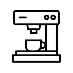 Coffee Machine with Portafilter Cup Icon Design