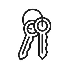 Keys icon vector image. Suitable for mobile apps, web apps and print media.