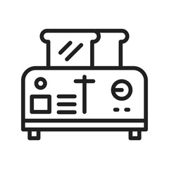 Toaster icon vector image. Suitable for mobile apps, web apps and print media.