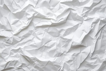 Obraz premium Crumpled White Paper Texture Background