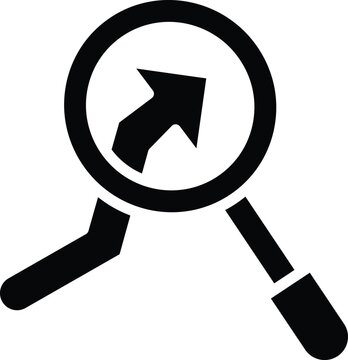 Trend Arrow Solid Icon Style 