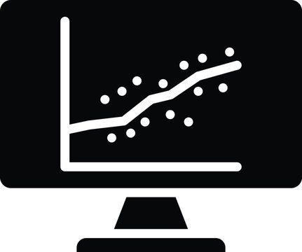 Scatter Plot Solid Icon Style 