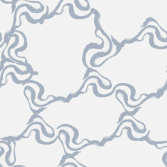 Seamless hand-painted texture with bold, expressive brushstrokes resembling ocean waves. Dynamic pattern mimics the fluid movement of water. Ideal for backgrounds, wall art, textile design.