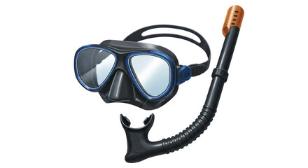 Isolated Snorkeling Mask and Tube Gear