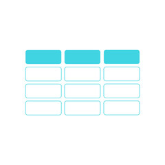 Obraz premium Modern business table layout template. Easy to use for your website or presentation. Vector flat design.