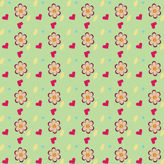 Fototapeta premium Flowers seamless pattern Abstract floral seamless pattern with decorative flowers and leaves