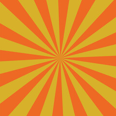 retro sunburst background with rays, red and yellow rays