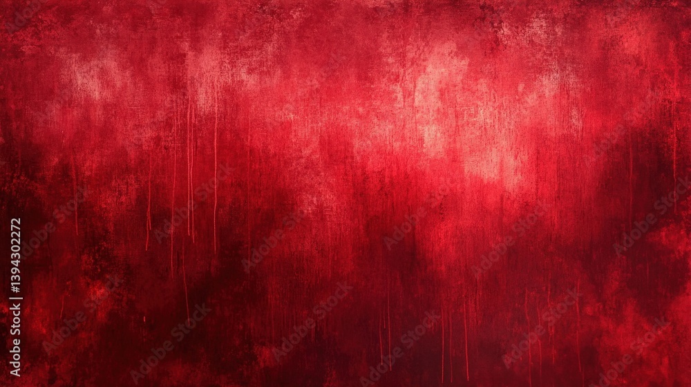 Poster a vibrant abstract artwork featuring deep red tones with texture and subtle drip effects, evoking in