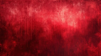 Fototapeta premium A vibrant abstract artwork featuring deep red tones with texture and subtle drip effects, evoking intense emotions and energy.