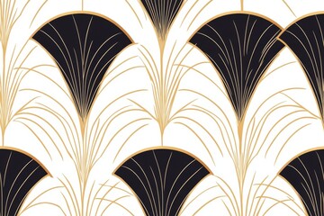 Art Deco Gold and Black Pattern