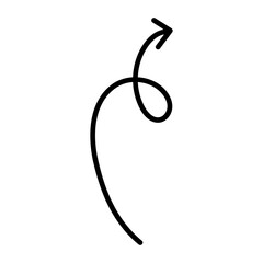 Arrow icon vector. Hand drawn arrow illustration sign. Hand drawn sketch elements.