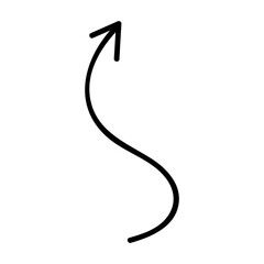 Arrow icon vector. Hand drawn arrow illustration sign. Hand drawn sketch elements.