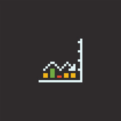 Obraz premium this is a business icon in pixel art with colorful color,this item good for presentations,stickers, icons, t shirt design,game asset,logo and project.