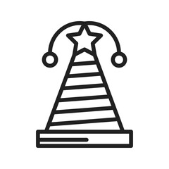Birthday Hat icon vector image. Suitable for mobile apps, web apps and print media.