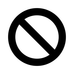do not sign icon in transparent background