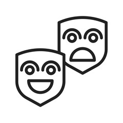 Two Masks icon vector image. Suitable for mobile apps, web apps and print media.