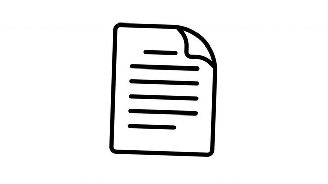 Animated Document Add Icon for File Upload