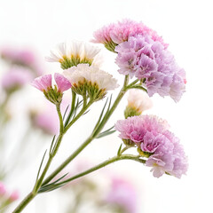 pink carnation flowers isolated