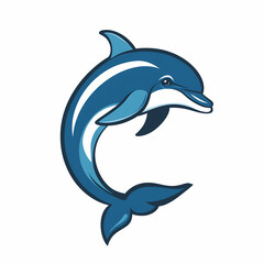 Obraz premium Dolphin swimming joyfully in clear blue waters during sunny weather Generative AI