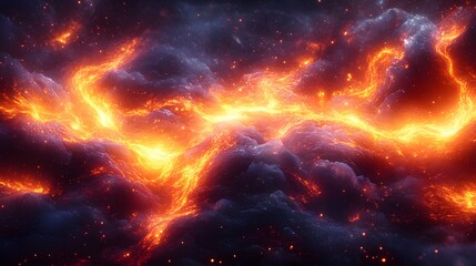 Fototapeta premium flames and smoke are swirling in the air in this image