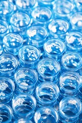 Abstract Blue Liquid in Cylinders Background