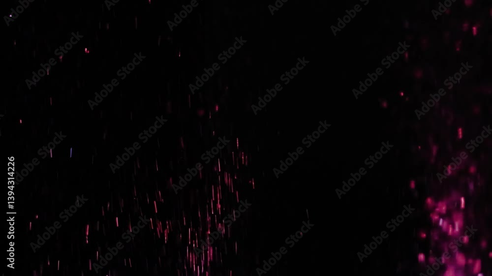 Aufkleber dark abstract background with glowing red particles in motion