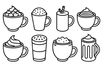 Smoothie Line Art Illustration Unique Artwork for Graphic Design Projects  