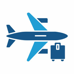 Airplane Freight icon on white background