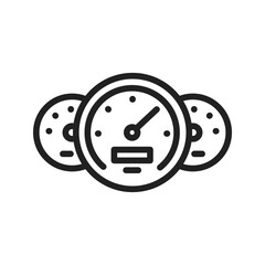 Car Meters icon vector image. Suitable for mobile apps, web apps and print media.