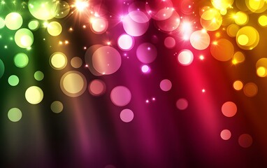 Vibrant Colorful Bokeh Lights Background Abstract Design