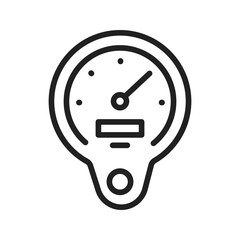 Speedometer icon vector image. Suitable for mobile apps, web apps and print media.