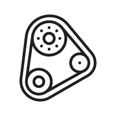 Timing Belt icon vector image. Suitable for mobile apps, web apps and print media.