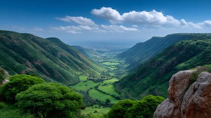 Naklejka premium golan heights: green hills